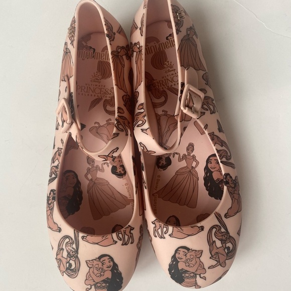 MINI MELISSA Disney Princess Mary Janes size 3. Cinderella,Moana,Ariel jasmine - Picture 3 of 9